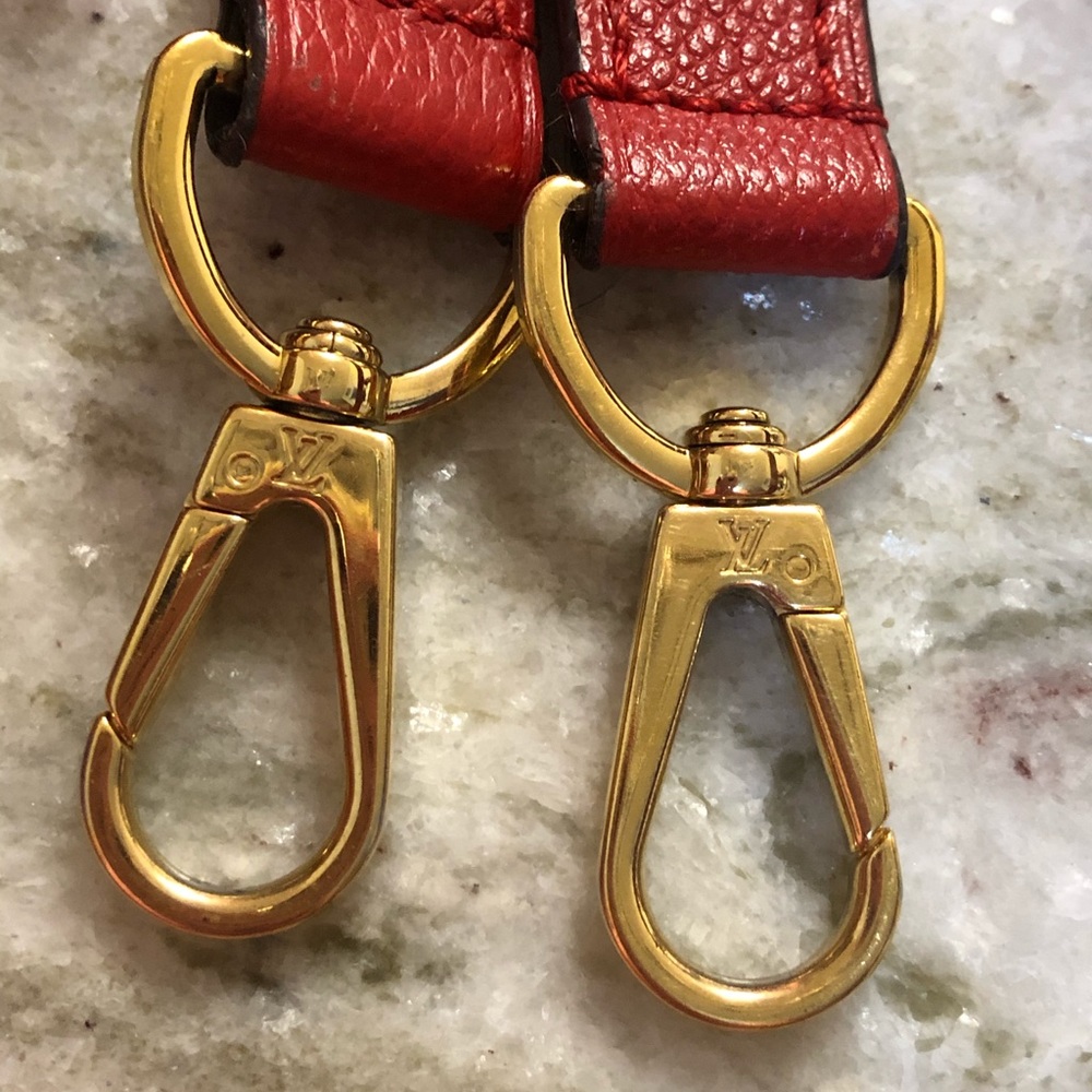 Authentic Louis Vuitton red crossbody strap